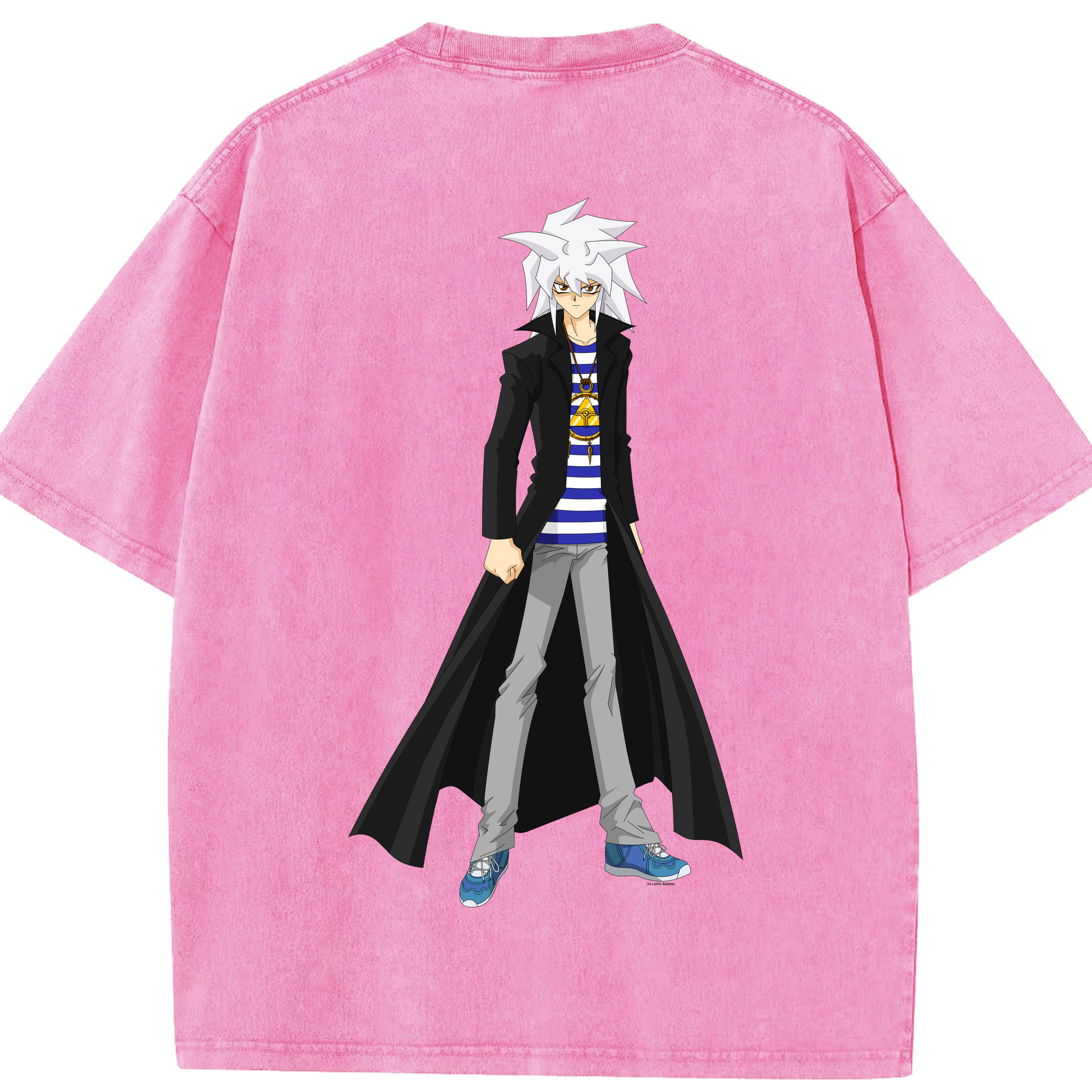 （画像用） 遊☆戯☆王 Yu-Gi-Oh! 綿100% ヴィンテージ風 半袖Tシャツ（背面プリント）
